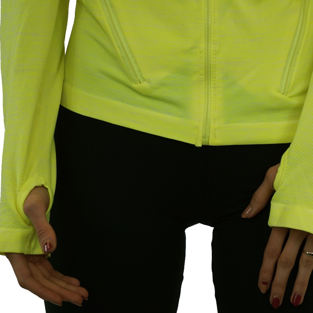Hoodie with long sleeves and pockets vivid yellow - Picture 4 of 5